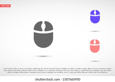 Computer Mouse Icon Symbol. Computer Mouse hand arrow hourglass Icon. Computer Mouse Vector Illustration Click vector icon .Computer Mouse Modern simple flat