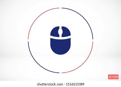 Computer Mouse Icon Symbol. Computer Mouse hand arrow hourglass Icon. Computer Mouse Vector Illustration Click vector icon .Computer Mouse Modern simple flat