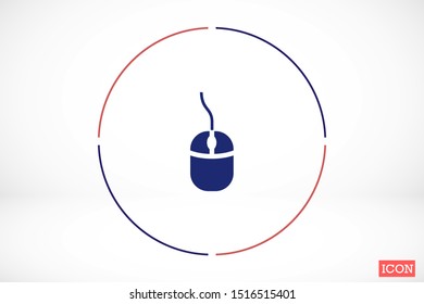 Computer Mouse Icon Symbol. Computer Mouse hand arrow hourglass Icon. Computer Mouse Vector Illustration Click vector icon .Computer Mouse Modern simple flat