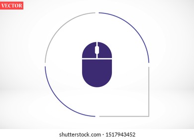 Computer Mouse Icon Symbol. Computer Mouse hand arrow hourglass Icon. Computer Mouse Vector Illustration Click vector icon .Computer Mouse Modern simple flat