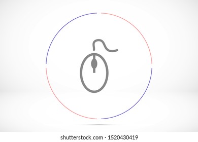Computer Mouse Icon Symbol. Computer Mouse hand arrow hourglass Icon. Computer Mouse Vector Illustration Click vector icon .Computer Mouse Modern simple flat vector illustration for web site or mobile