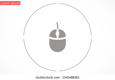 Computer Mouse Icon Symbol. Computer Mouse hand arrow hourglass Icon. Computer Mouse Vector Illustration Click vector icon .Computer Mouse Modern simple flat