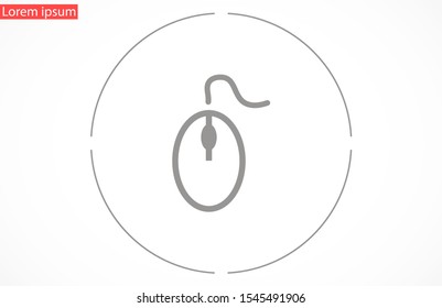 Computer Mouse Icon Symbol. Computer Mouse hand arrow hourglass Icon. Computer Mouse Vector Illustration Click vector icon .Computer Mouse Modern simple flat vector illustration for web site or mobile