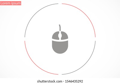 Computer Mouse Icon Symbol. Computer Mouse hand arrow hourglass Icon. Computer Mouse Vector Illustration Click vector icon .Computer Mouse Modern simple flat