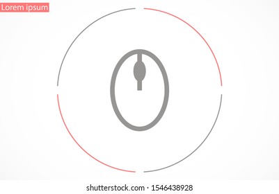 Computer Mouse Icon Symbol. Computer Mouse hand arrow hourglass Icon. Computer Mouse Vector Illustration Click vector icon .Computer Mouse Modern simple flat vector illustration for web site or mobile