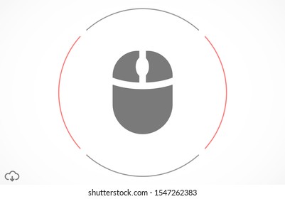 Computer Mouse Icon Symbol. Computer Mouse hand arrow hourglass Icon. Computer Mouse Vector Illustration Click vector icon .Computer Mouse Modern simple flat