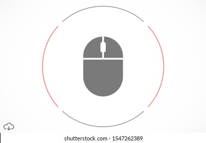 Computer Mouse Icon Symbol. Computer Mouse hand arrow hourglass Icon. Computer Mouse Vector Illustration Click vector icon .Computer Mouse Modern simple flat