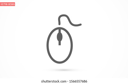 Computer Mouse Icon Symbol. Computer Mouse hand arrow hourglass Icon. Computer Mouse Vector Illustration Click vector icon .Computer Mouse Modern simple flat vector illustration for web site or mobile