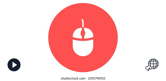 Computer Mouse Icon Symbol. Computer Mouse hand arrow hourglass Icon. 