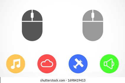 Computer Mouse Icon Symbol. Computer Mouse hand arrow hourglass Icon. Computer Mouse Vector Illustration Click vector icon .Computer Mouse Modern simple flat