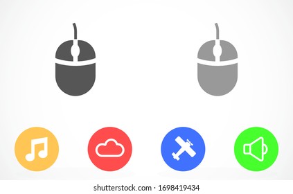 Computer Mouse Icon Symbol. Computer Mouse hand arrow hourglass Icon. Computer Mouse Vector Illustration Click vector icon .Computer Mouse Modern simple flat