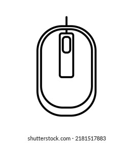 Ilustración del símbolo del icono del ratón del ordenador en fondo blanco