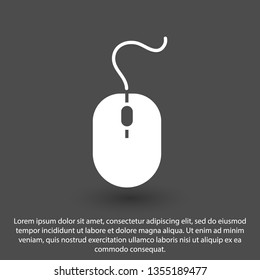 Computer Mouse Icon Symbol. PC Mouse icon vector isolated illustration. Icon computer mouse web. Modern computer mouse, flat icon design