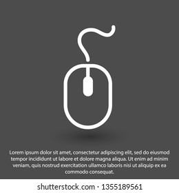 Computer Mouse Icon Symbol. PC Mouse icon vector isolated illustration. Icon computer mouse web. Modern computer mouse, flat icon design
