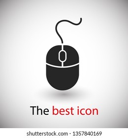 Computer Mouse Icon Symbol. PC Mouse icon vector isolated illustration. Icon computer mouse web. Modern computer mouse, flat icon design