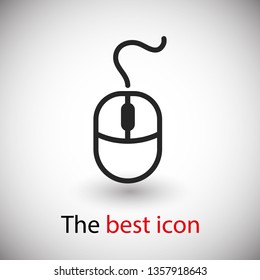 Computer Mouse Icon Symbol. PC Mouse icon vector isolated illustration. Icon computer mouse web. Modern computer mouse, flat icon design