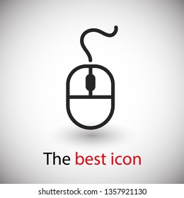 Computer Mouse Icon Symbol. PC Mouse icon vector isolated illustration. Icon computer mouse web. Modern computer mouse, flat icon design