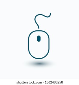 Computer Mouse Icon Symbol. PC Mouse icon vector isolated illustration.