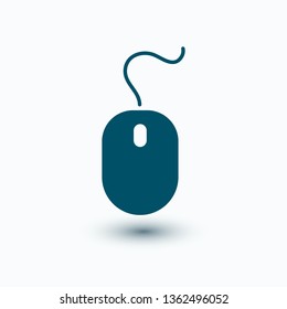 Computer Mouse Icon Symbol. PC Mouse icon vector isolated illustration. Icon computer mouse web. Modern computer mouse, flat icon design