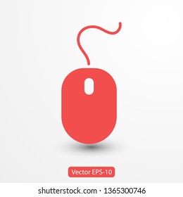 Computer Mouse Icon Symbol. PC Mouse icon vector isolated illustration. Icon computer mouse web. Modern computer mouse, flat icon design