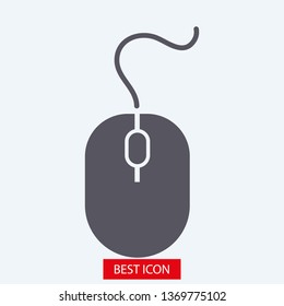 Computer Mouse Icon Symbol. PC Mouse icon vector isolated illustration. Icon computer mouse web. Modern computer mouse, flat icon design