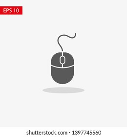 Computer Mouse Icon Symbol. PC Mouse icon vector isolated illustration. Icon computer mouse web. Modern computer mouse, flat icon design