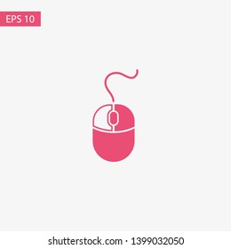 Computer Mouse Icon Symbol. PC Mouse icon vector isolated illustration. Icon computer mouse web. Modern computer mouse, flat icon design