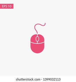Computer Mouse Icon Symbol. PC Mouse icon vector isolated illustration. Icon computer mouse web. Modern computer mouse, flat icon design