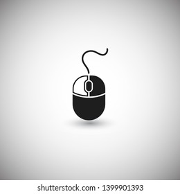 Computer Mouse Icon Symbol. PC Mouse icon vector isolated illustration. Icon computer mouse web. Modern computer mouse, flat icon design