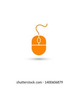 Computer Mouse Icon Symbol. PC Mouse icon vector isolated illustration. Icon computer mouse web. Modern computer mouse, flat icon design