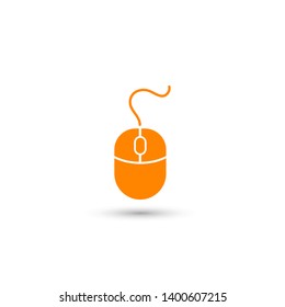 Computer Mouse Icon Symbol. PC Mouse icon vector isolated illustration. Icon computer mouse web. Modern computer mouse, flat icon design