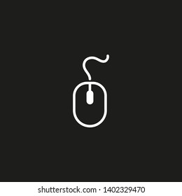 Computer Mouse Icon Symbol. PC Mouse icon vector isolated illustration. Icon computer mouse web. Modern computer mouse, flat icon design