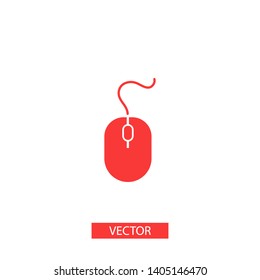 Computer Mouse Icon Symbol. PC Mouse icon vector isolated illustration. Icon computer mouse web. Modern computer mouse, flat icon design