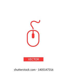 Computer Mouse Icon Symbol. PC Mouse icon vector isolated illustration. Icon computer mouse web. Modern computer mouse, flat icon design