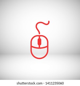 Computer Mouse Icon Symbol. PC Mouse icon vector isolated illustration. Icon computer mouse web. Modern computer mouse, flat icon design