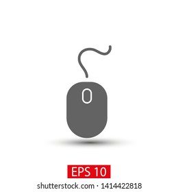 Computer Mouse Icon Symbol. PC Mouse icon vector isolated illustration. Icon computer mouse web. Modern computer mouse, flat icon design