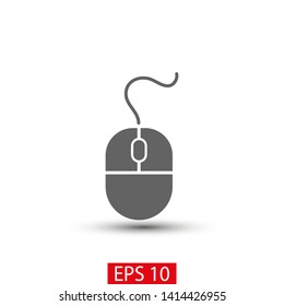 Computer Mouse Icon Symbol. PC Mouse icon vector isolated illustration. Icon computer mouse web. Modern computer mouse, flat icon design