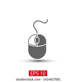 Computer Mouse Icon Symbol. PC Mouse icon vector isolated illustration. Icon computer mouse web. Modern computer mouse, flat icon design