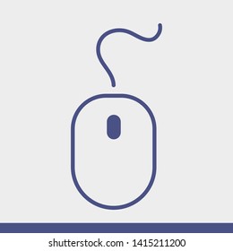 Computer Mouse Icon Symbol. PC Mouse icon vector isolated illustration. Icon computer mouse web. Modern computer mouse, flat icon design