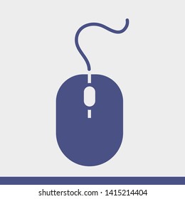 Computer Mouse Icon Symbol. PC Mouse icon vector isolated illustration. Icon computer mouse web. Modern computer mouse, flat icon design