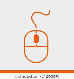 Computer Mouse Icon Symbol. PC Mouse icon vector isolated illustration. Icon computer mouse web. Modern computer mouse, flat icon design