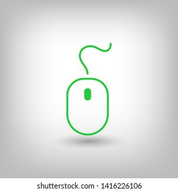 Computer Mouse Icon Symbol. PC Mouse icon vector isolated illustration. Icon computer mouse web. Modern computer mouse, flat icon design