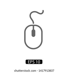 Computer Mouse Icon Symbol. PC Mouse icon vector isolated illustration. Icon computer mouse web. Modern computer mouse, flat icon design