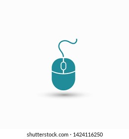 Computer Mouse Icon Symbol. PC Mouse icon vector isolated illustration. Icon computer mouse web. Modern computer mouse, flat icon design