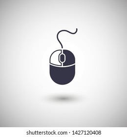 Computer Mouse Icon Symbol. PC Mouse icon vector isolated illustration. Icon computer mouse web. Modern computer mouse, flat icon design