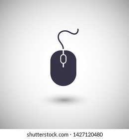 Computer Mouse Icon Symbol. PC Mouse icon vector isolated illustration. Icon computer mouse web. Modern computer mouse, flat icon design