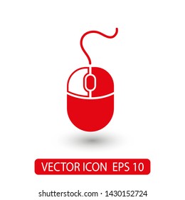 Computer Mouse Icon Symbol. PC Mouse icon vector isolated illustration. Icon computer mouse web. Modern computer mouse, flat icon design
