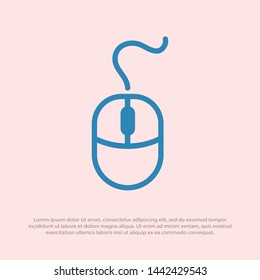 Computer Mouse Icon Symbol. PC Mouse icon vector isolated illustration. Icon computer mouse web. Modern computer mouse, flat icon design