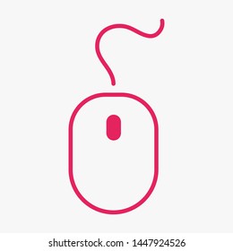 Computer Mouse Icon Symbol. PC Mouse icon vector isolated illustration. Icon computer mouse web. Modern computer mouse, flat icon design