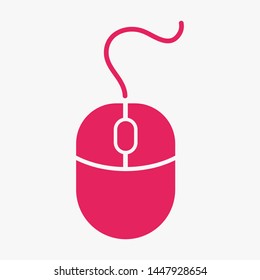 Computer Mouse Icon Symbol. PC Mouse icon vector isolated illustration. Icon computer mouse web. Modern computer mouse, flat icon design